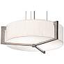1_Apex 17" LED Pendant - Weathered Grey Finish - Linen White Shade