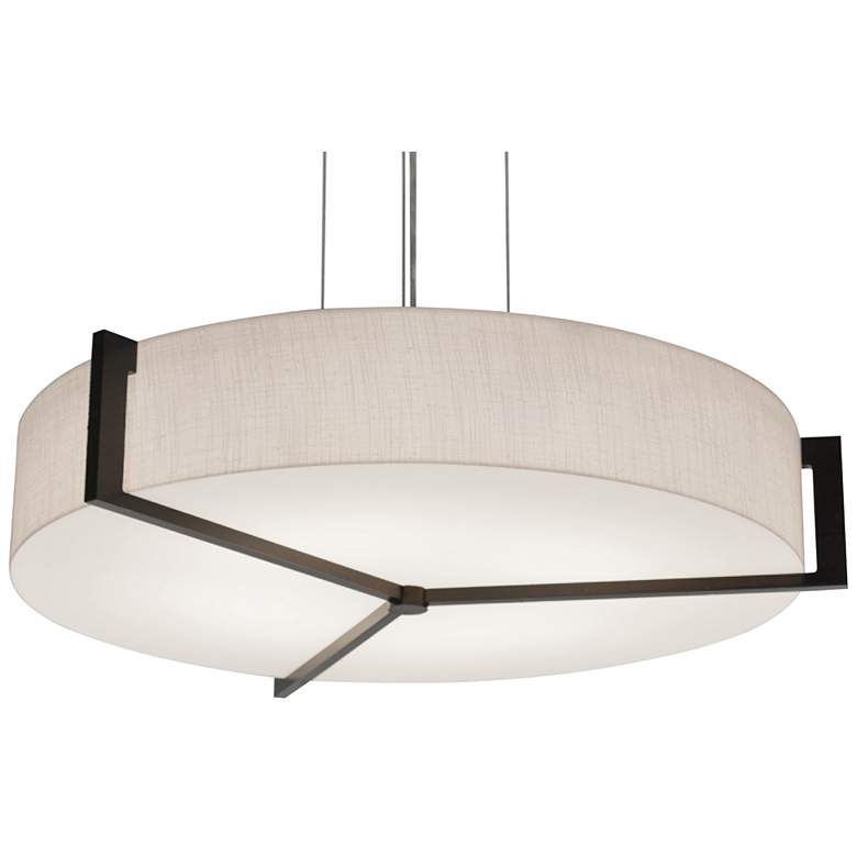Image 1 Apex 17" Wide Espresso LED Drum Pendant Light