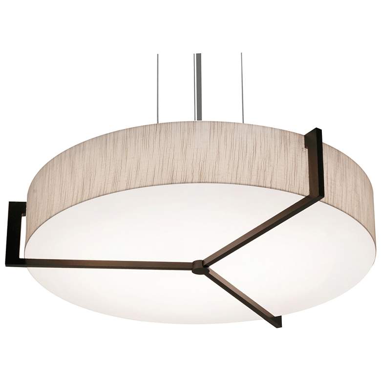 Image 1 Apex 19 inch Pendant - Espresso Finish - Jute Shade