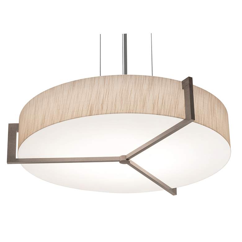 Image 1 Apex 19" Pendant - Weathered Grey Finish - Jute Shade