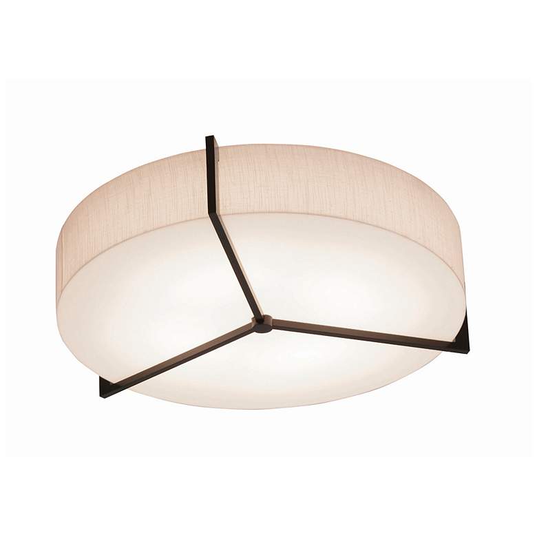Image 1 Apex 21 1/4" Wide Jute LED Drum Ceiling Light