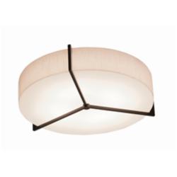 Apex 21 1/4" Wide Jute LED Drum Ceiling Light