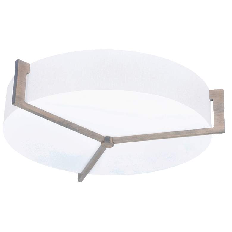 Image 1 Apex 21-in  LED Ceiling - Weathered Grey Finish - Linen White Shade