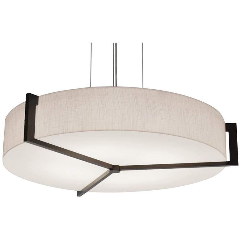 Image 2 Apex 22 1/4" Wide Espresso LED Drum Pendant Light