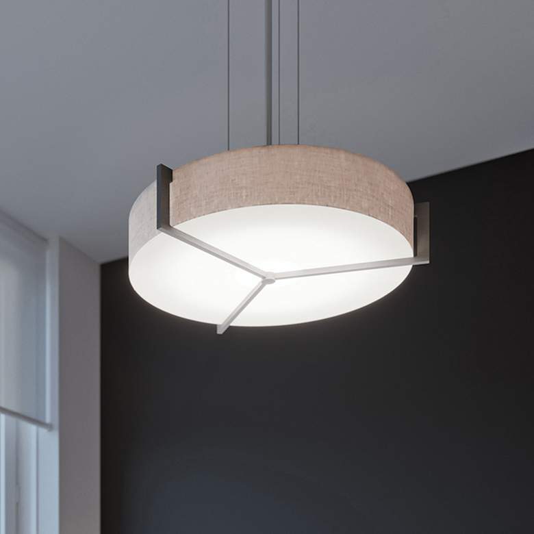 Image 1 Apex 22 1/4" Wide Espresso LED Drum Pendant Light