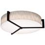 1_Apex 27.15" Wide Espresso LED Flush Mount With Jute Shade
