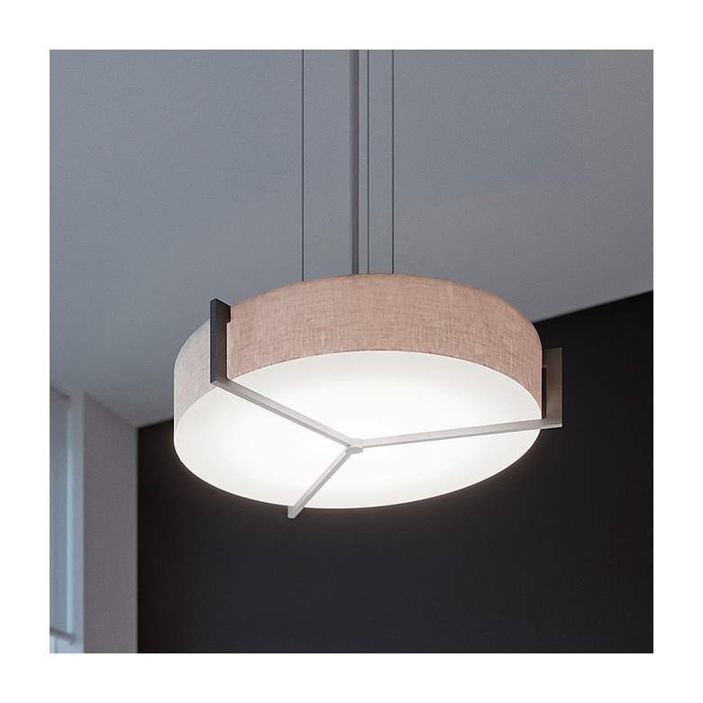 Image 1 Apex 27.15" Wide Espresso LED Pendant With Jute Shade