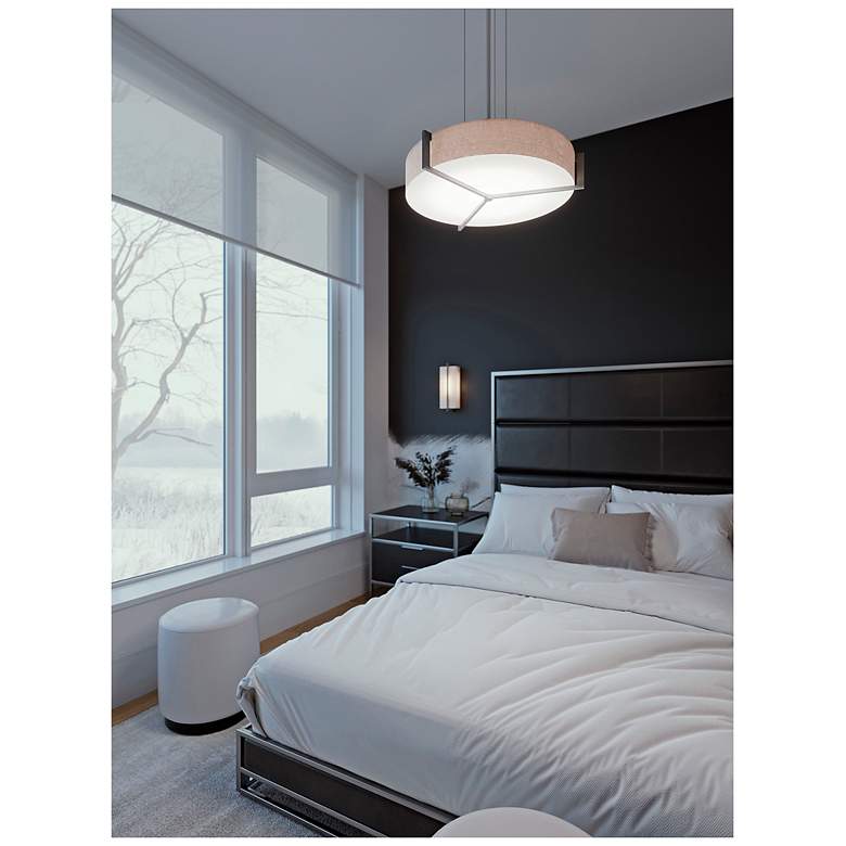 Image 3 Apex 27.15" Wide Espresso LED Pendant With Jute Shade more views