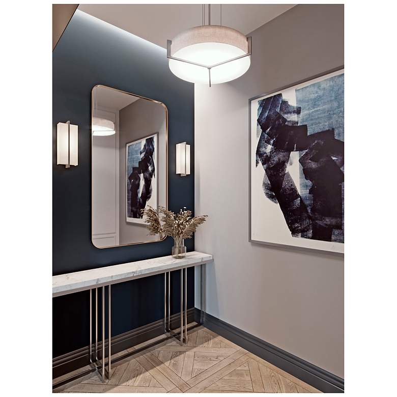 Image 4 Apex 27.15" Wide Espresso LED Pendant With Jute Shade more views