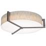 Apex 27.15" Wide Weathered Grey Flush Mount With Jute Shade