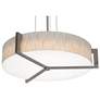 Apex 27.15" Wide Weathered Grey LED Pendant With Jute Shade