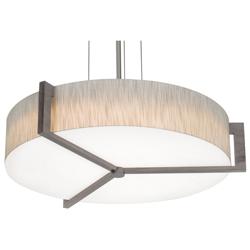 Apex 27.15&quot; Wide Weathered Grey LED Pendant With Jute Shade