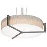 Apex 27.15" Wide Weathered Grey Pendant With Jute Shade