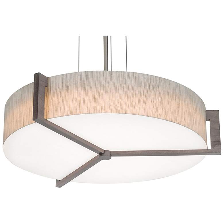 Image 2 Apex 27.15" Wide Weathered Grey Pendant With Jute Shade