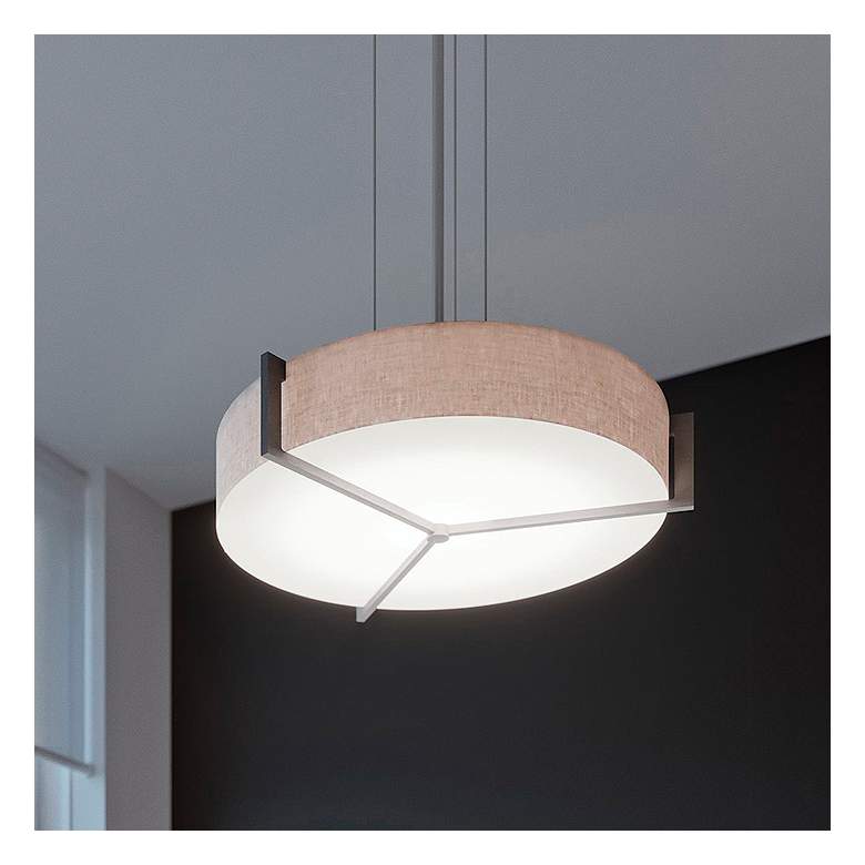 Image 1 Apex 27.15" Wide Weathered Grey Pendant With Jute Shade