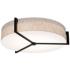 Apex 33.33" Wide Espresso LED Flush Mount With Jute Shade
