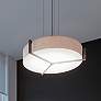 1_Apex 33.33" Wide Espresso LED Pendant With Jute Shade