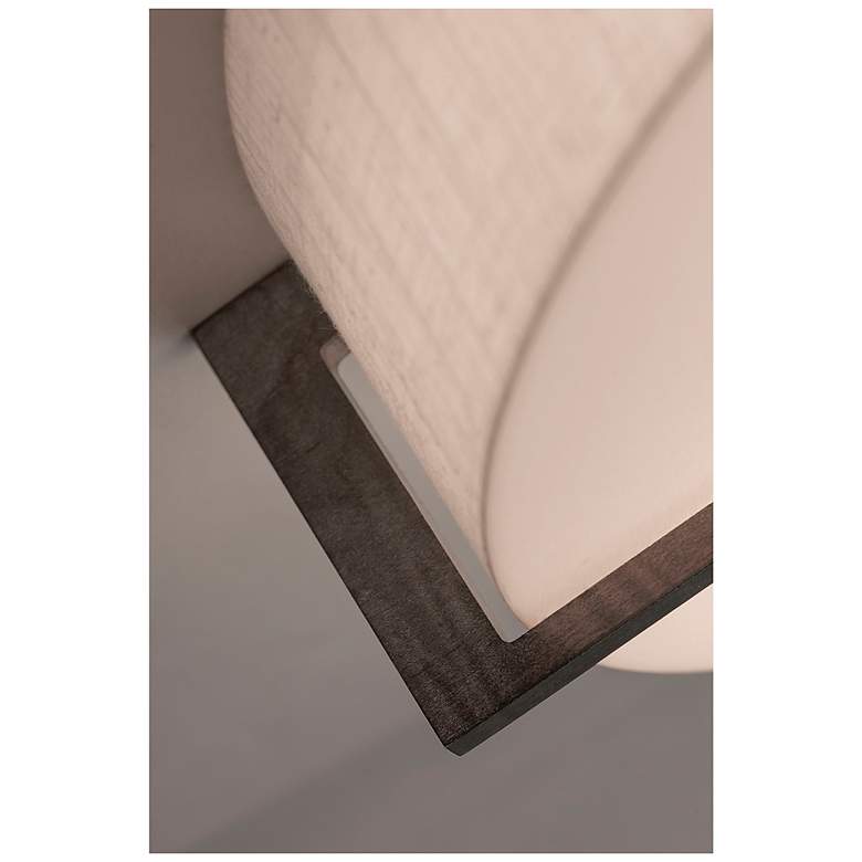 Image 2 Apex 33.33" Wide Weathered Grey Flush Mount With Linen White Shade more views