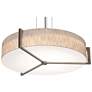 Apex 33.33" Wide Weathered Grey LED Pendant With Jute Shade