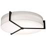 Apex 33 1/4" Wide Linen White Drum LED Ceiling Light
