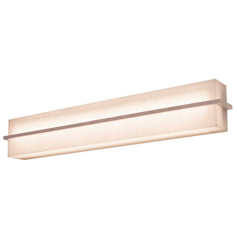 Image 1 Apex 38 1/2"W Weathered Gray and White Linen LED Bath Light