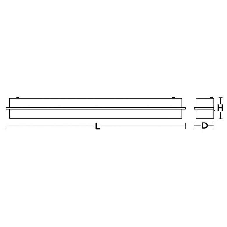 Image 2 Apex 38 1/2"W Weathered Gray and White Linen LED Bath Light more views