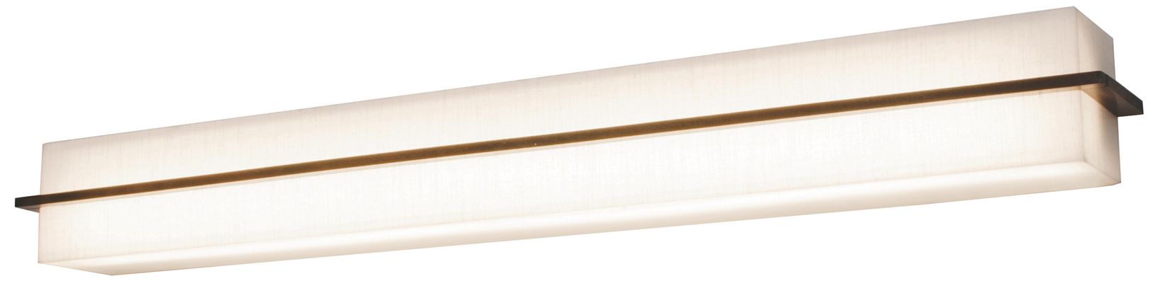 Image 2 Apex 50 1/2"W Espresso and Solid Wood LED Vanity Bath Light