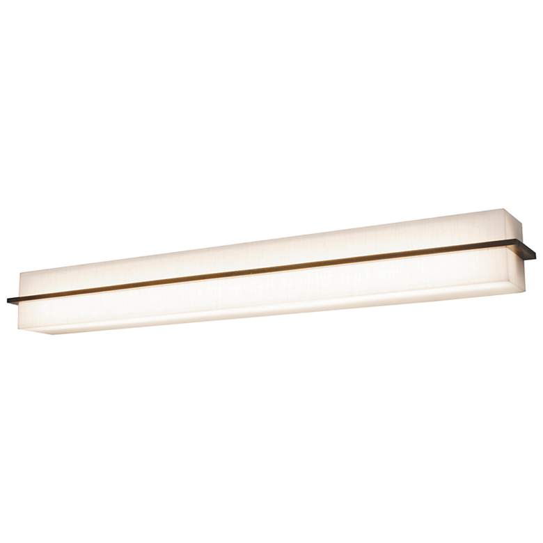Image 2 Apex 50 1/2"W Espresso and Solid Wood LED Vanity Bath Light