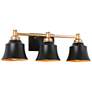 2_Aphrocallistes 22 3/4"W Black and Gold 3-Light Bath Light