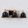 1_Aphrocallistes 22 3/4"W Black and Gold 3-Light Bath Light