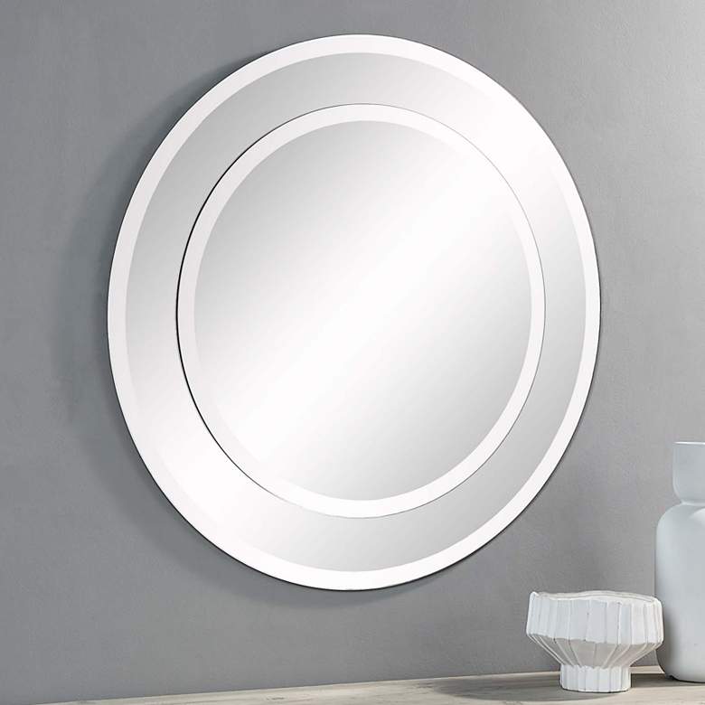 Image 1 Apia Frameless 36 inch Round Wall Mirror