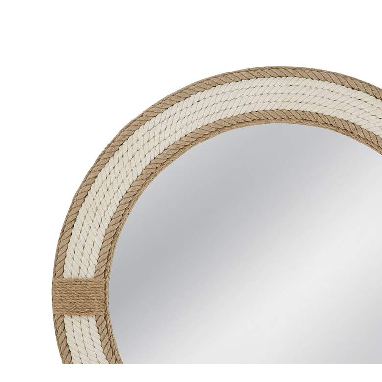 Image 6 Apolline Natural White 44" Oversized Round Wall Mirror more views