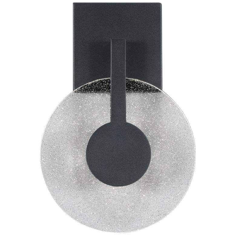 Image 1 Apollo 12" High Black LED Sconce