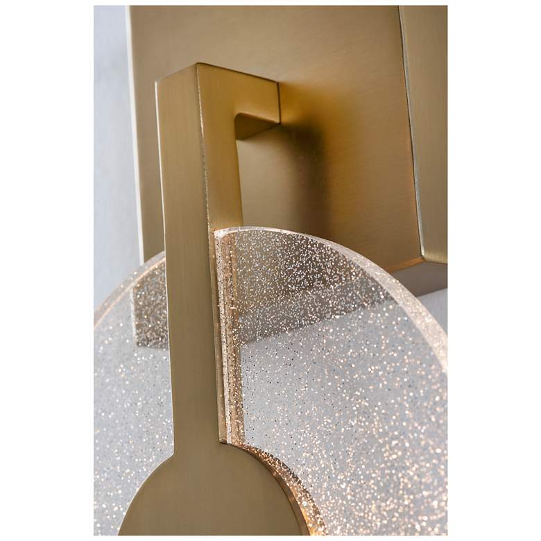 Image 2 Apollo 12" High Light Antique Brass LED Sconce more views