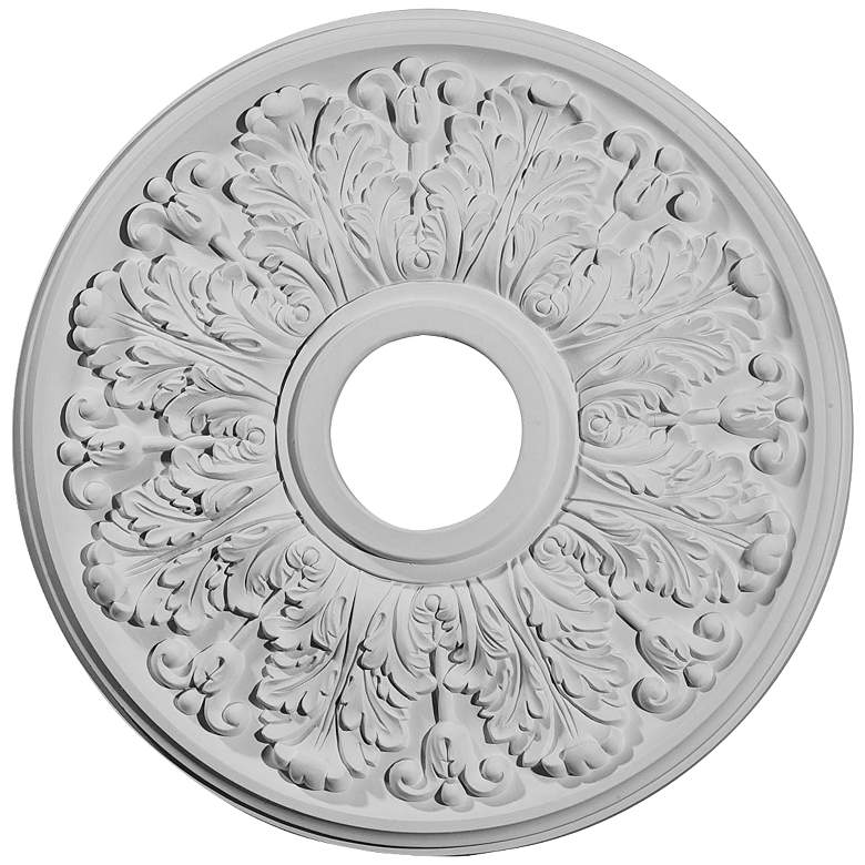 Image 1 Apollo 16 1/2 inch Wide Primed Round Ceiling Medallion