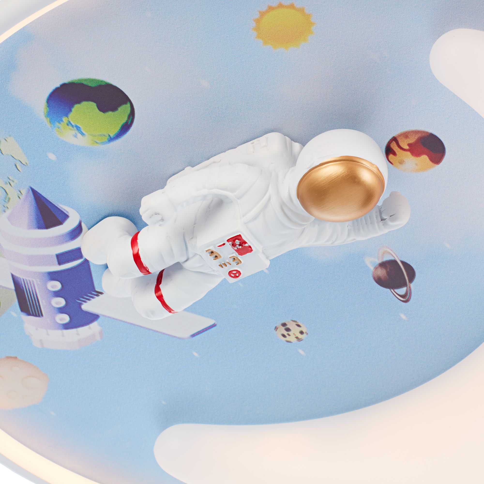 Image 3 Apollo 18 1/2" Wide Moon Mission LED Ceiling Light more views