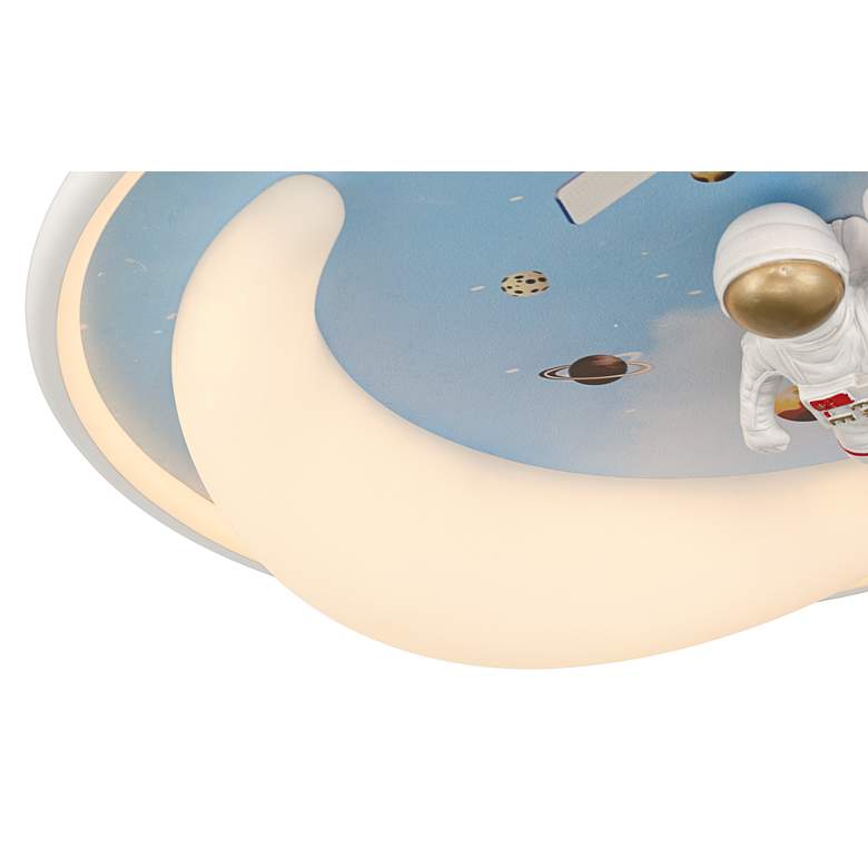 Image 3 Apollo 18 1/2" Wide Moon Mission LED Ceiling Light more views
