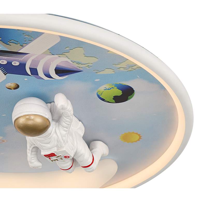 Image 4 Apollo 18 1/2" Wide Moon Mission LED Ceiling Light more views