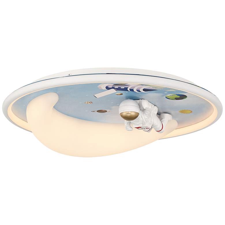 Image 6 Apollo 18 1/2" Wide Moon Mission LED Ceiling Light more views