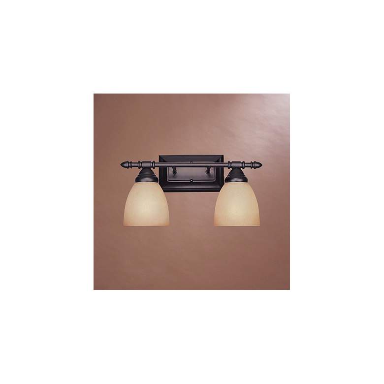 Image 1 Apollo 2-Light 8.5-in Oil-Rubbed Bronze Bell Vanity Light