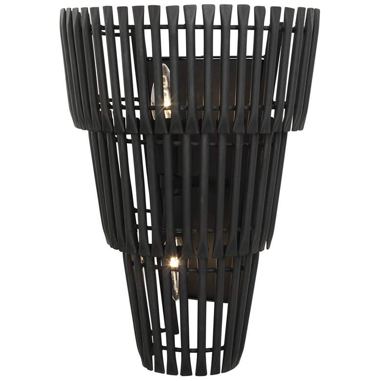 Image 2 Apollo 2-Lt Sconce - Carbon Black more views