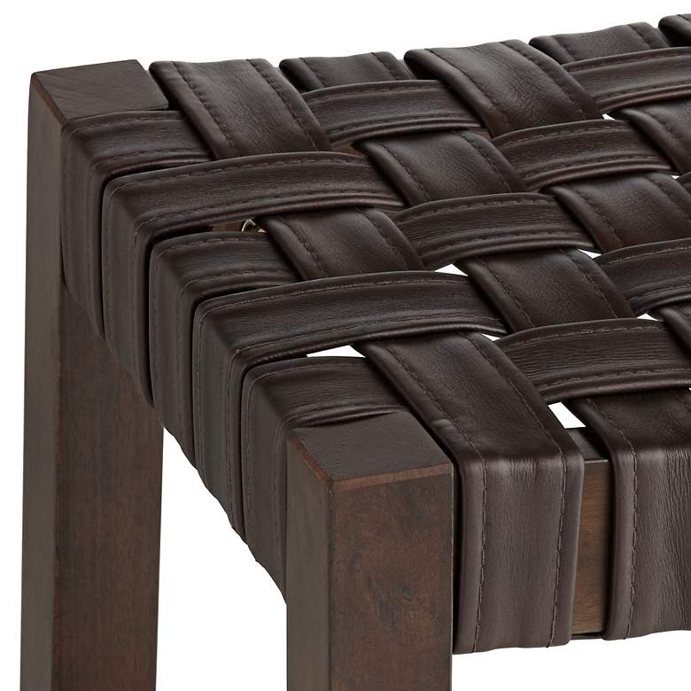 Image 5 Apollo 25 1/2" Brown Leather Counter Stools Set of 2 more views