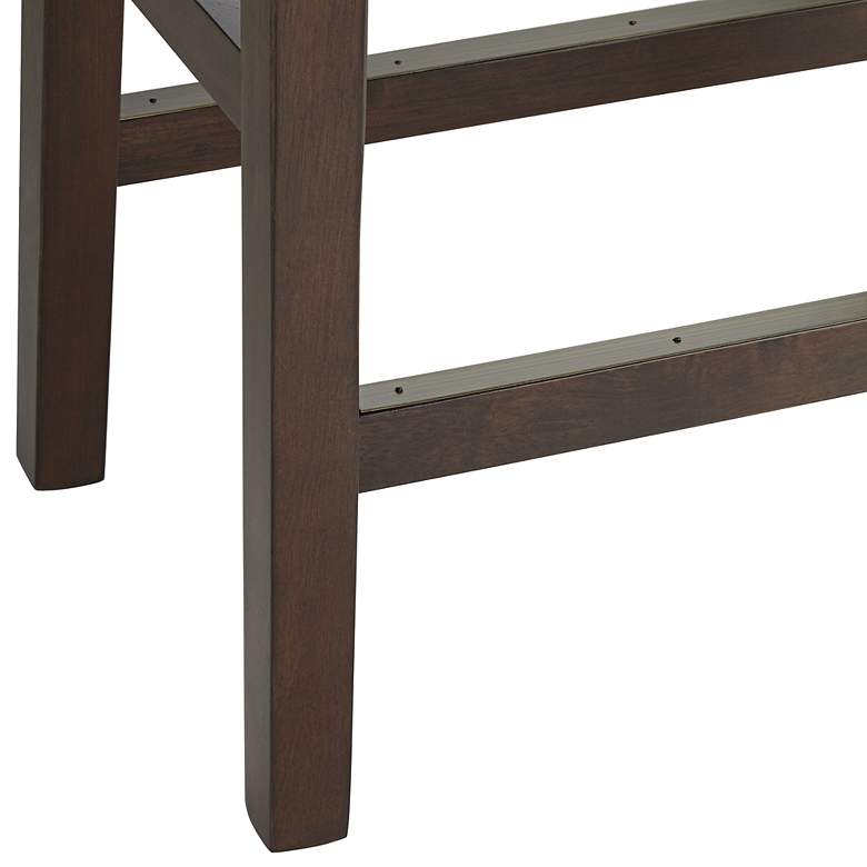 Image 6 Apollo 25 1/2" Brown Leather Counter Stools Set of 2 more views