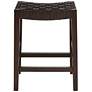 7_Apollo 25 1/2" Brown Leather Counter Stools Set of 2 more views