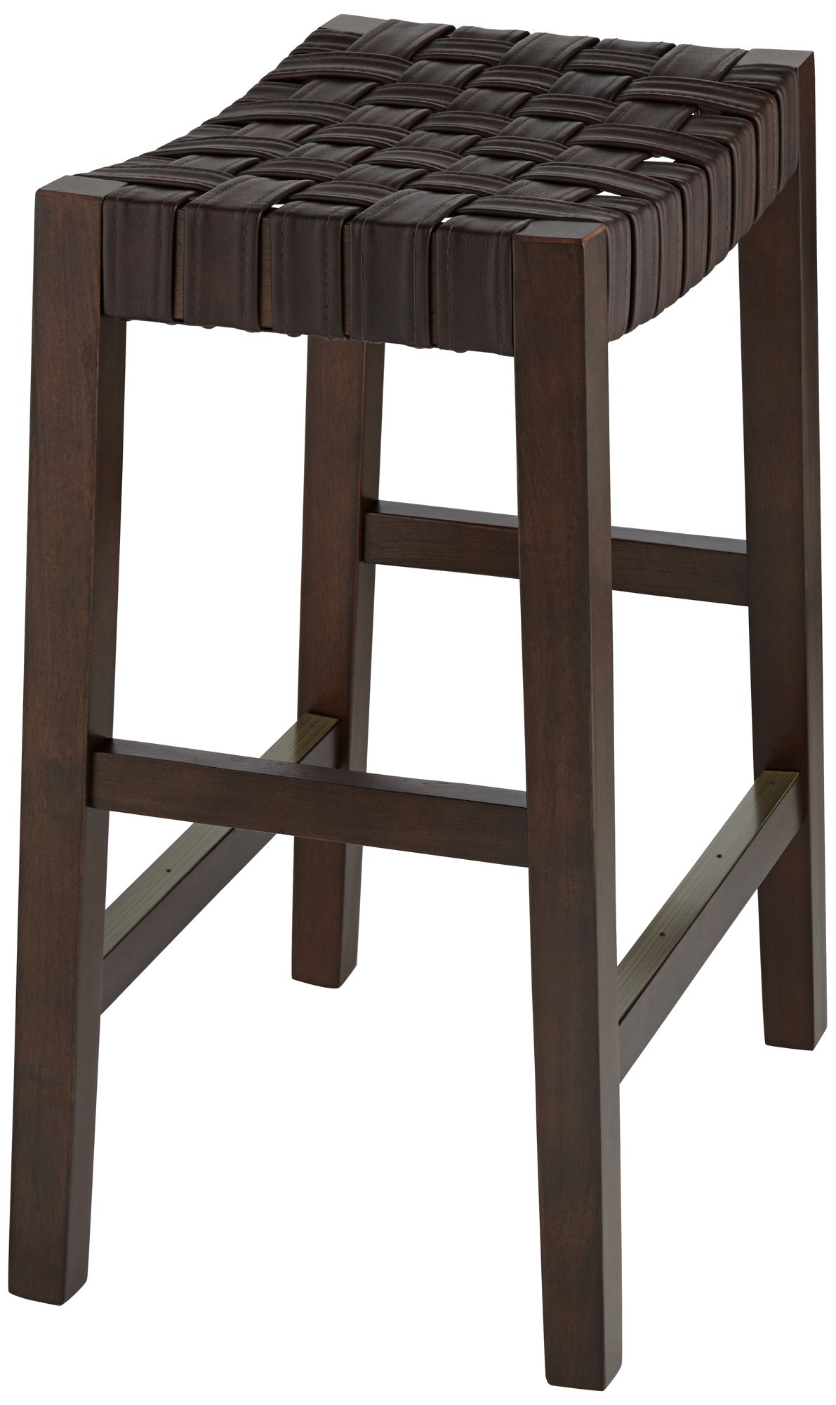 Apollo 25 1/2" Brown Leather Counter Stools Set of 2 in scene