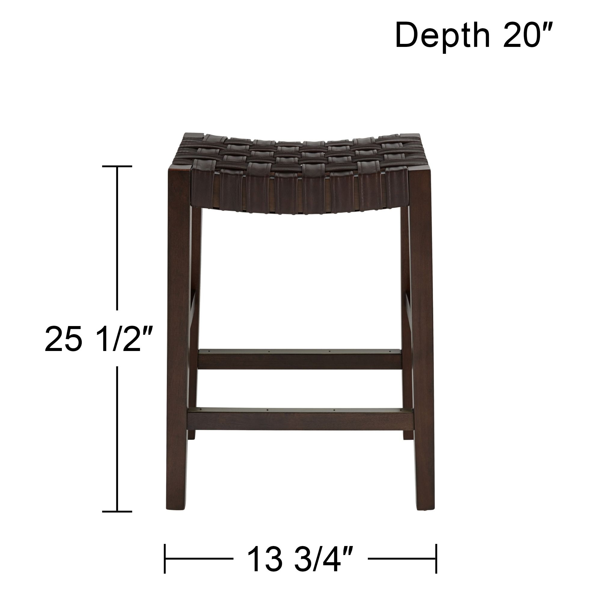 Apollo 25 1/2" Brown Leather Counter Stools Set of 2 in scene