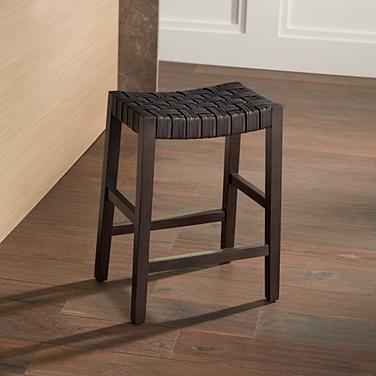 Apollo 25 1/2" High Brown Leather Counter Stool