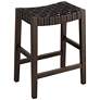 3_Apollo 25 1/2" High Brown Leather Counter Stool