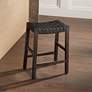 2_Apollo 25 1/2" High Brown Leather Counter Stool