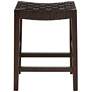 7_Apollo 25 1/2" High Brown Leather Counter Stool more views